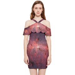 Milky-way-galaksi Shoulder Frill Bodycon Summer Dress