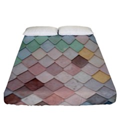 Tiles-shapes Fitted Sheet (king Size) by nate14shop