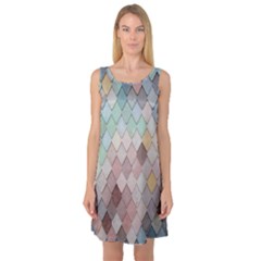 Tiles-shapes Sleeveless Satin Nightdress by nate14shop