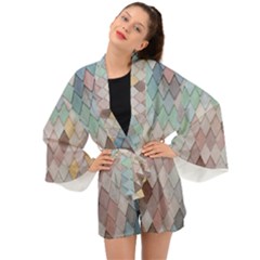 Tiles-shapes Long Sleeve Kimono by nate14shop