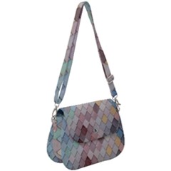 Tiles-shapes Saddle Handbag by nate14shop