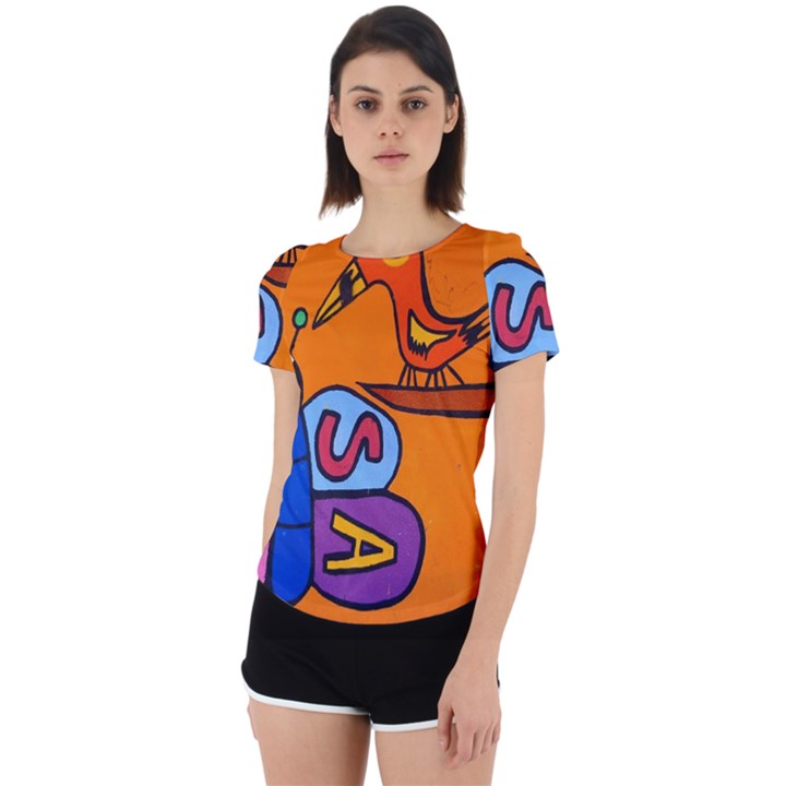 Graffiti 1 Back Cut Out Sport Tee