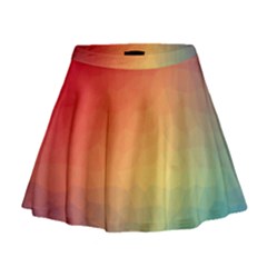 Colorful Rainbow Mini Flare Skirt by artworkshop