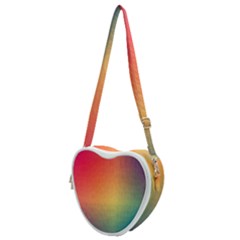 Colorful Rainbow Heart Shoulder Bag by artworkshop