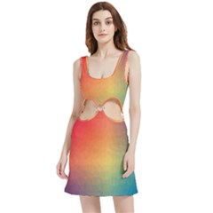 Colorful Rainbow Velvet Cutout Dress by artworkshop