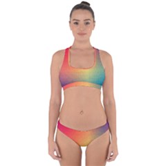 Colorful Rainbow Cross Back Hipster Bikini Set by artworkshop