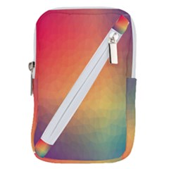 Colorful Rainbow Belt Pouch Bag (large) by artworkshop