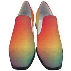 Colorful Rainbow Women Slip On Heel Loafers by artworkshop