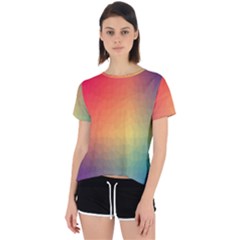 Colorful Rainbow Open Back Sport Tee by artworkshop
