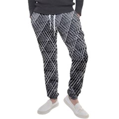 Grid Wire Mesh Stainless Rods Metal Men s Jogger Sweatpants by artworkshop