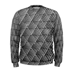 Grid Wire Mesh Stainless Rods Metal Men s Sweatshirt by artworkshop