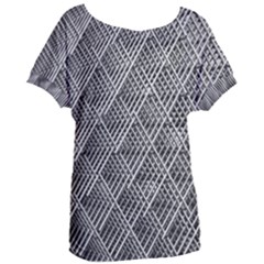 Grid Wire Mesh Stainless Rods Metal Women s Oversized Tee by artworkshop