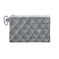 Grid Wire Mesh Stainless Rods Metal Canvas Cosmetic Bag (medium) by artworkshop
