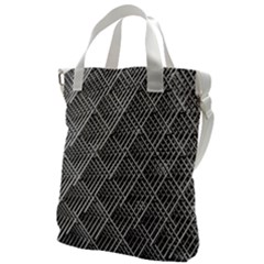 Grid Wire Mesh Stainless Rods Metal Canvas Messenger Bag