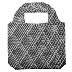 Grid Wire Mesh Stainless Rods Metal Premium Foldable Grocery Recycle Bag by artworkshop