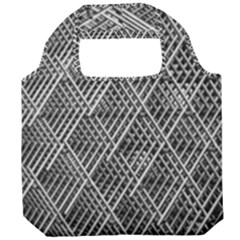 Grid Wire Mesh Stainless Rods Metal Foldable Grocery Recycle Bag by artworkshop