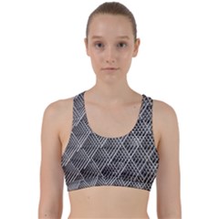 Grid Wire Mesh Stainless Rods Metal Back Weave Sports Bra by artworkshop