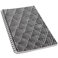 Grid Wire Mesh Stainless Rods Metal 5 5  X 8 5  Notebook by artworkshop