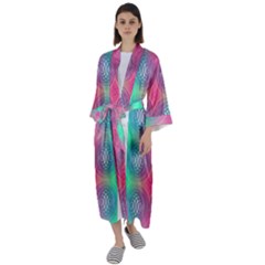 Infinity Circles Maxi Satin Kimono by Thespacecampers