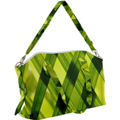 Leaves Grass Woven Canvas Crossbody Bag by artworkshop