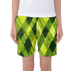 Leaves Grass Woven Women s Basketball Shorts by artworkshop