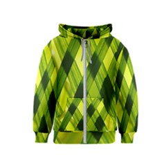 Leaves Grass Woven Kids  Zipper Hoodie