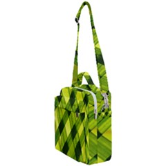 Leaves Grass Woven Crossbody Day Bag by artworkshop