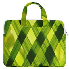 Leaves Grass Woven Macbook Pro 16  Double Pocket Laptop Bag  by artworkshop