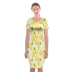 Lemon Classic Short Sleeve Midi Dress by artworkshop
