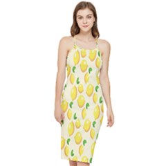 Lemon Bodycon Cross Back Summer Dress by artworkshop