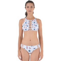 Lighthouse Sail Boat Seagull Perfectly Cut Out Bikini Set by artworkshop