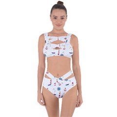 Lighthouse Sail Boat Seagull Bandaged Up Bikini Set  by artworkshop