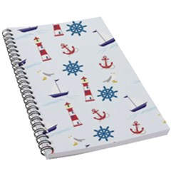 Lighthouse Sail Boat Seagull 5 5  X 8 5  Notebook by artworkshop