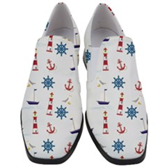 Lighthouse Sail Boat Seagull Women Slip On Heel Loafers by artworkshop