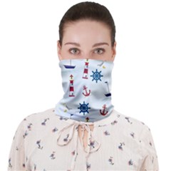 Lighthouse Sail Boat Seagull Face Covering Bandana (adult) by artworkshop