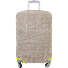 Textile Jute Brown Luggage Cover (large) by artworkshop