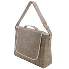 Textile Jute Brown Box Up Messenger Bag by artworkshop