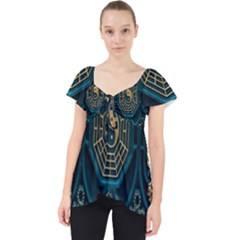 Abstract 001 Lace Front Dolly Top