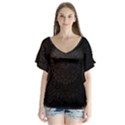 Abstract 002 V-Neck Flutter Sleeve Top View1