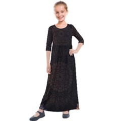 Abstract 002 Kids  Quarter Sleeve Maxi Dress by nate14shop