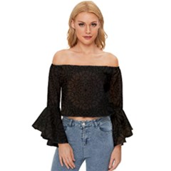 Abstract 002 Off Shoulder Flutter Bell Sleeve Top by nate14shop