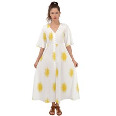 Abstract 003 Kimono Sleeve Boho Dress