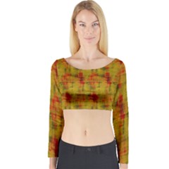 Abstract 005 Long Sleeve Crop Top by nate14shop
