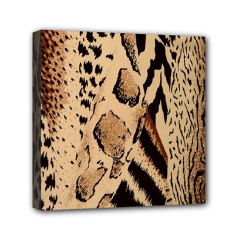 Animal-pattern-design-print-texture Mini Canvas 6  X 6  (stretched) by nate14shop