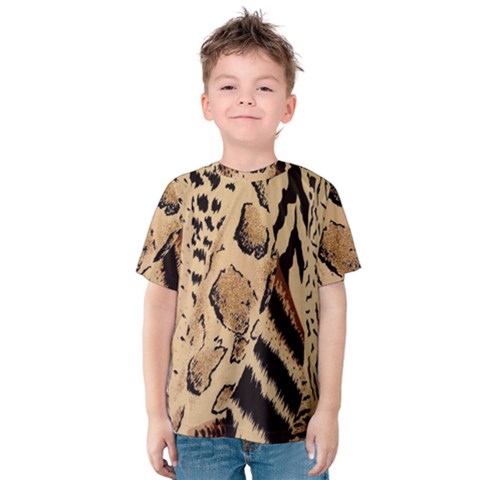 Animal-pattern-design-print-texture Kids  Cotton Tee by nate14shop