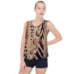 Animal-pattern-design-print-texture Bubble Hem Chiffon Tank Top by nate14shop