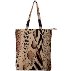 Animal-pattern-design-print-texture Double Zip Up Tote Bag by nate14shop