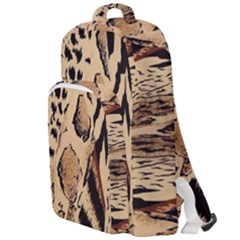 Animal-pattern-design-print-texture Double Compartment Backpack by nate14shop