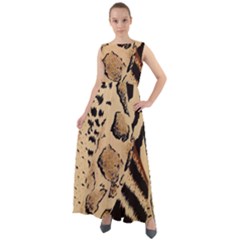 Animal-pattern-design-print-texture Chiffon Mesh Boho Maxi Dress