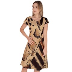 Animal-pattern-design-print-texture Classic Short Sleeve Dress by nate14shop